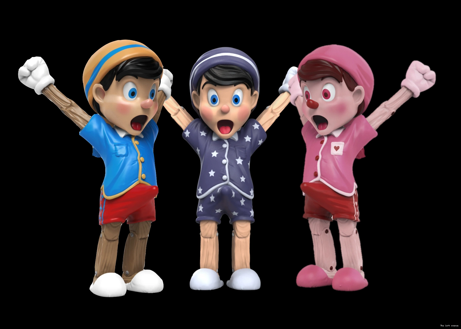 PINOCCHIO WOOD FIGURES AWAKENING) (A 0824